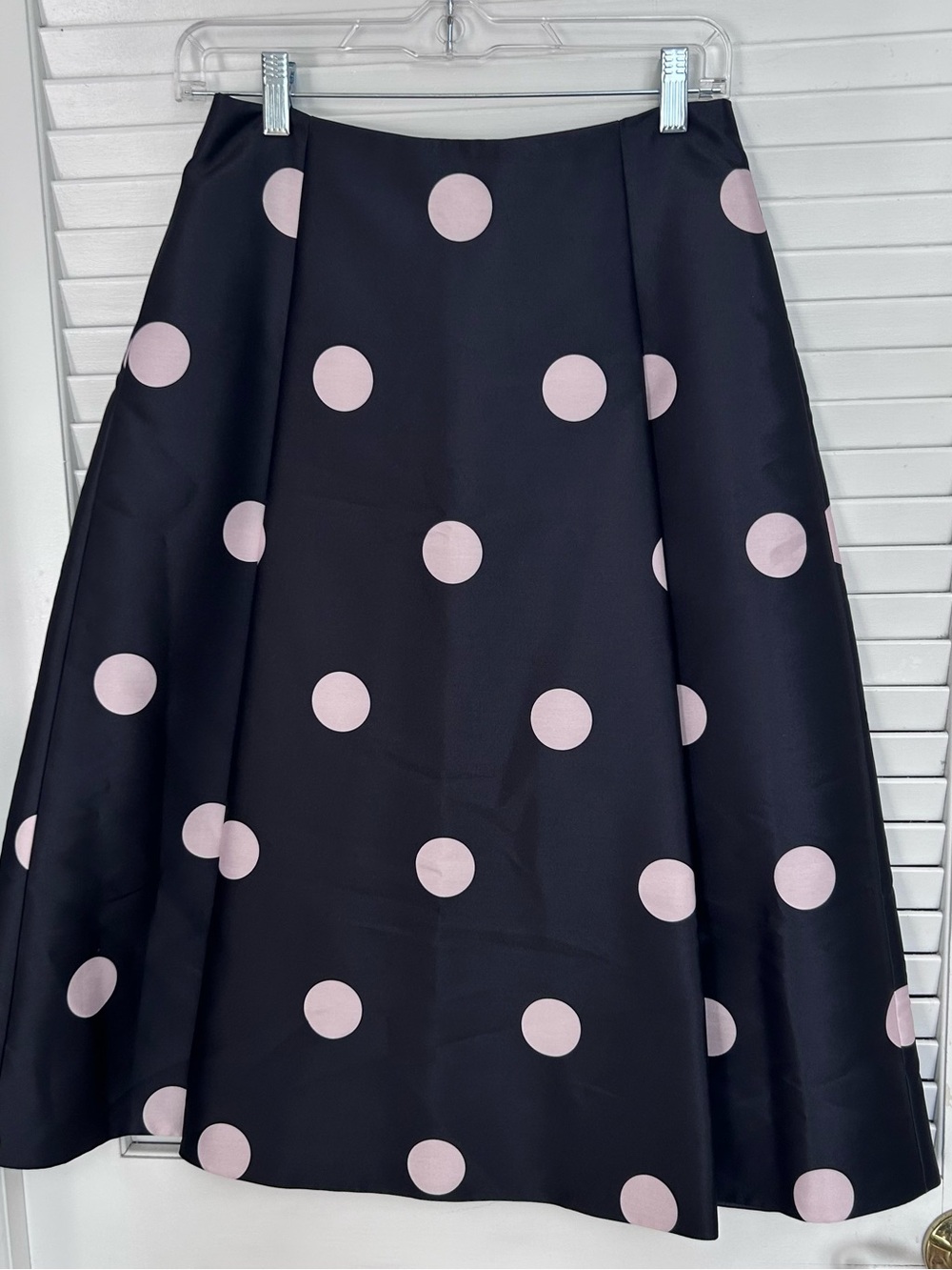 💗MAKE OFFER💗 NWT $328 kate spade Black Mod A line Skirt Pink Polka Dots SZ 4 - Picture 2 of 8